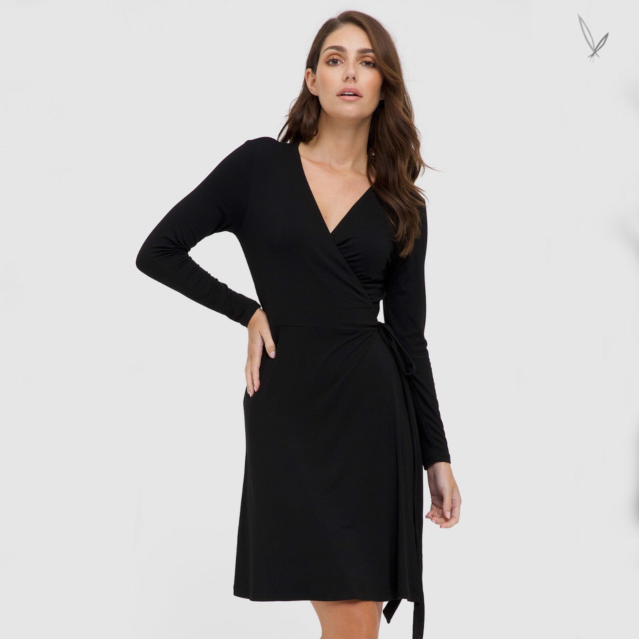 Long Sleeve Wrap Dress Bamboo Village