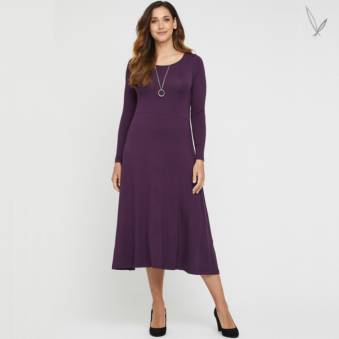 Olivia Bamboo Dress - Plum