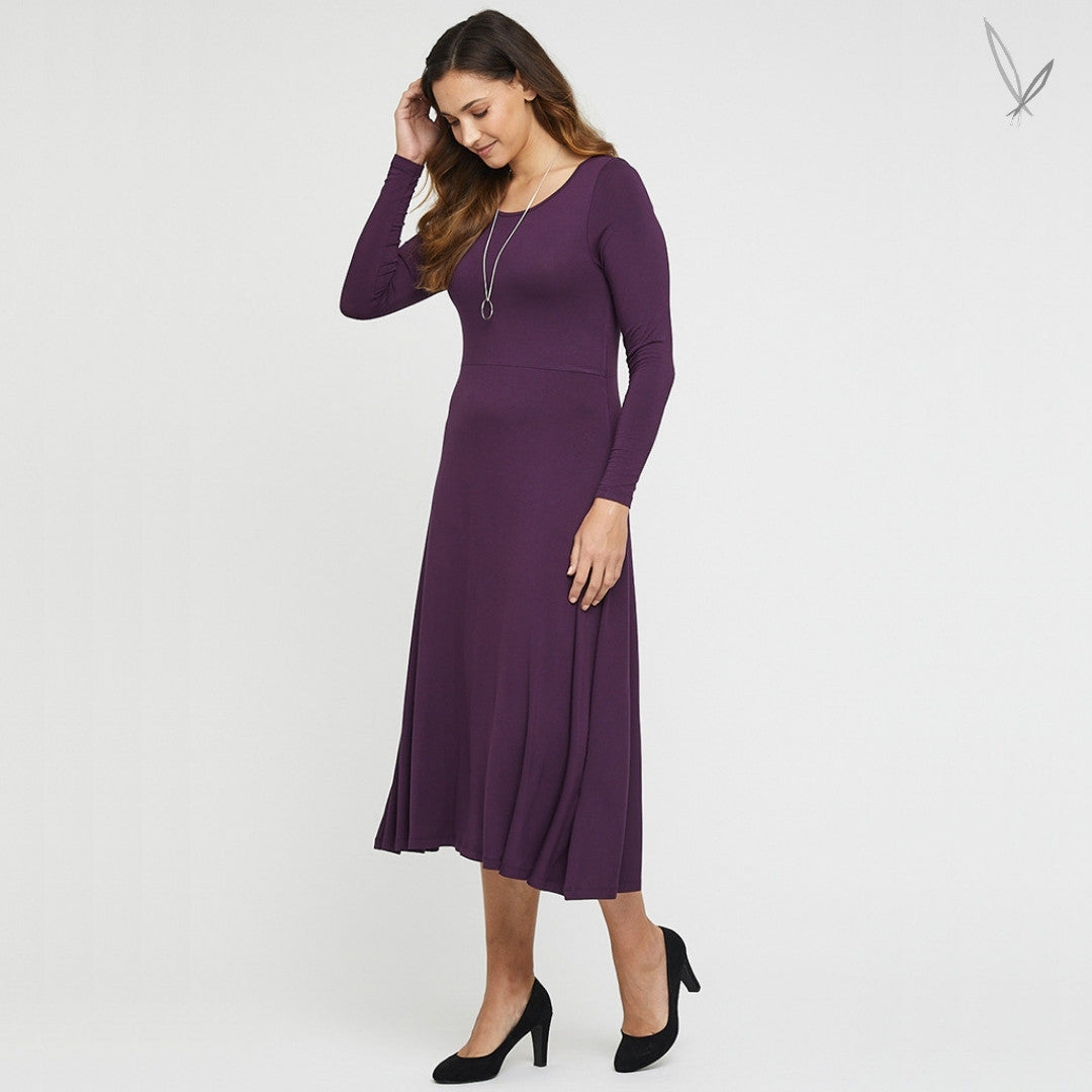 Olivia Bamboo Dress - Plum