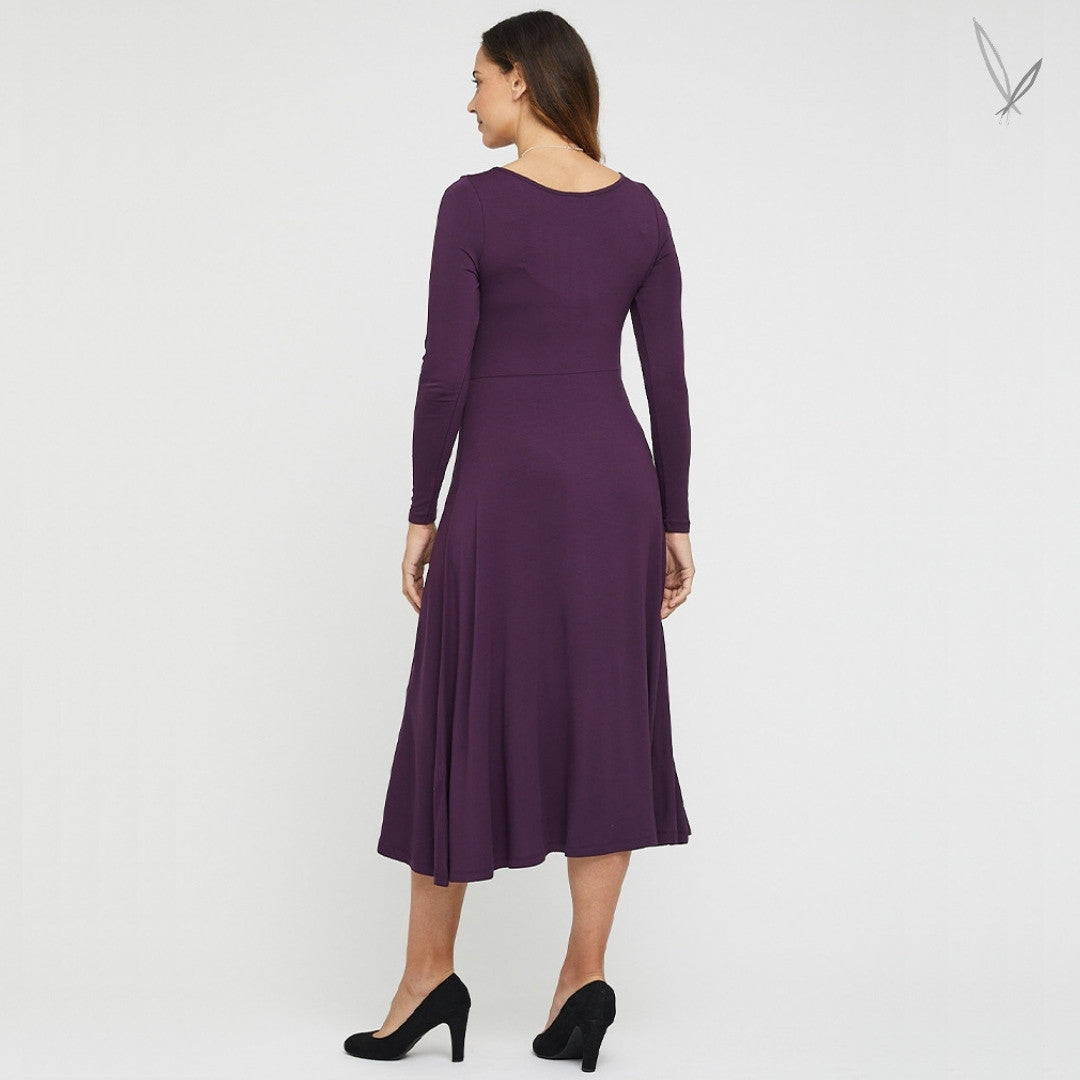 Olivia Bamboo Dress - Plum