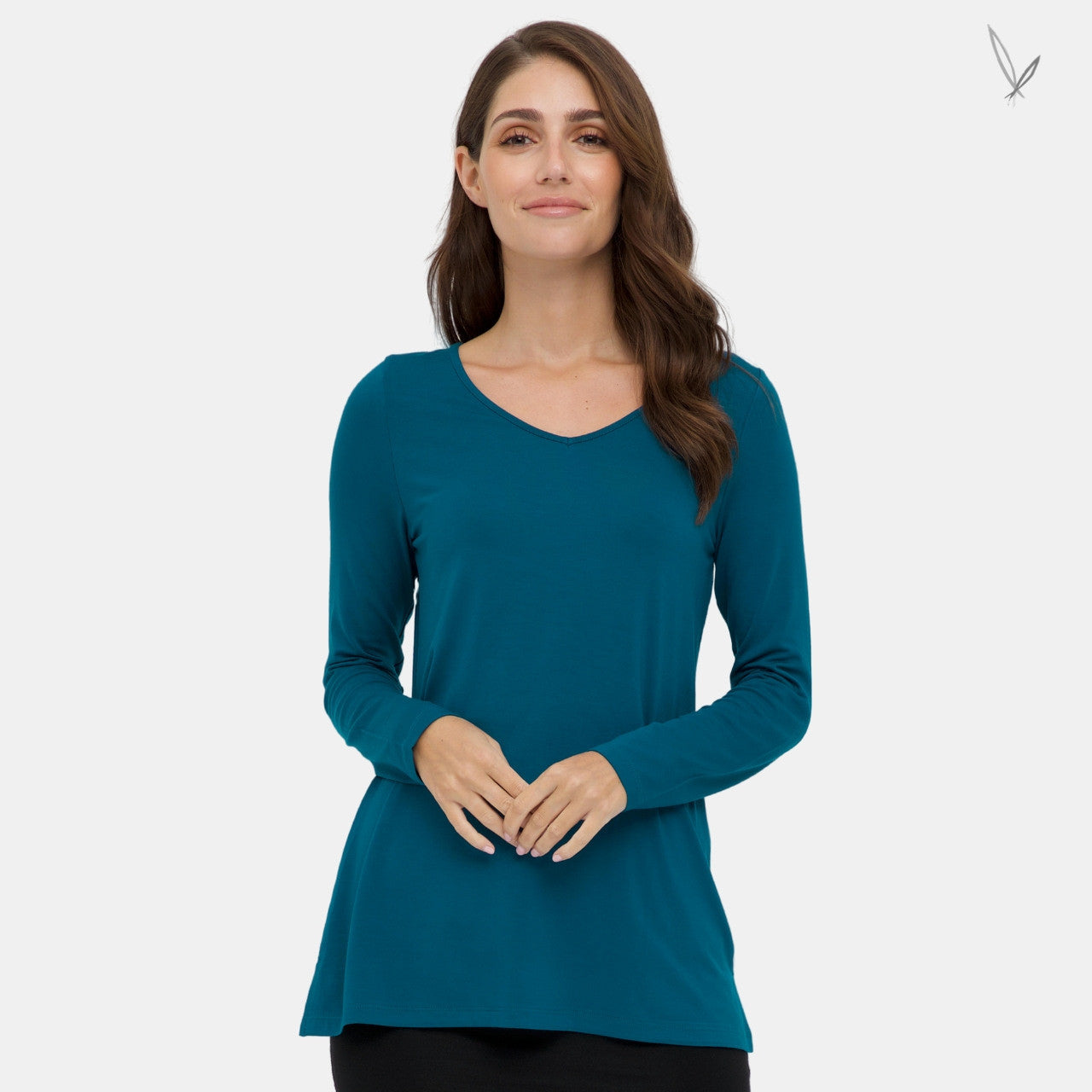 Monaco V Neck - Dark Teal