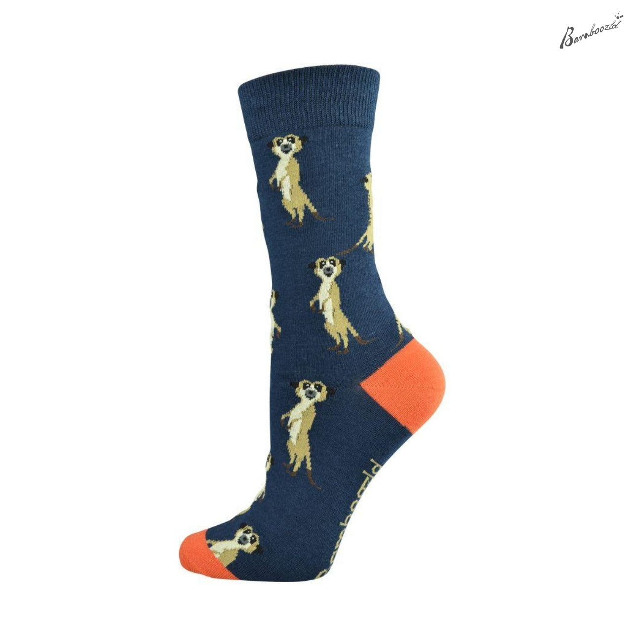 Bamboo Crew Sock - Meerkat Navy