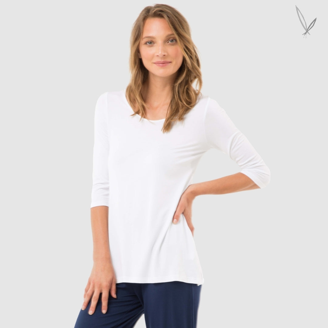Women's Bamboo ¾ Sleeve St Tropez Tee