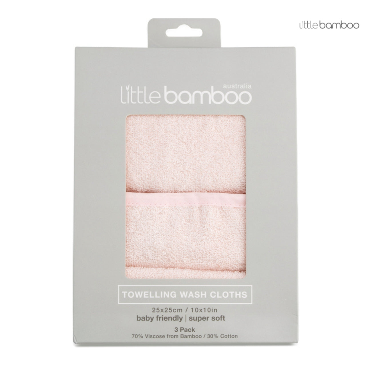 Little Bamboo Towelling Washers | 3-PACK