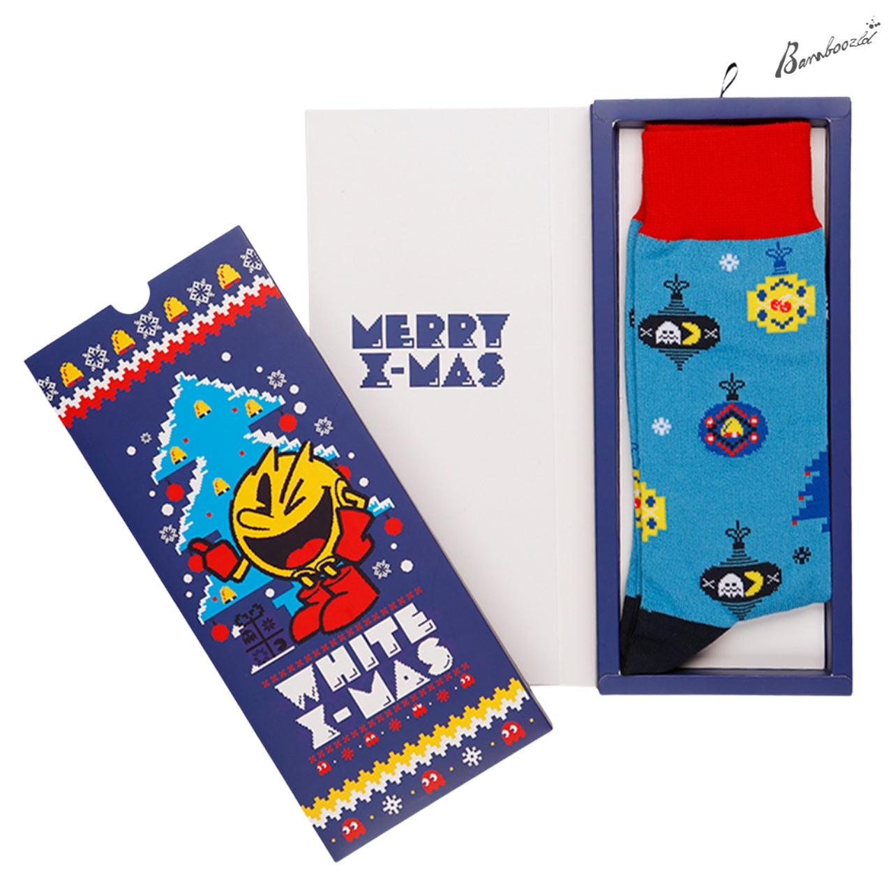 Bamboozld Sock Card - Xmas Pac-Man