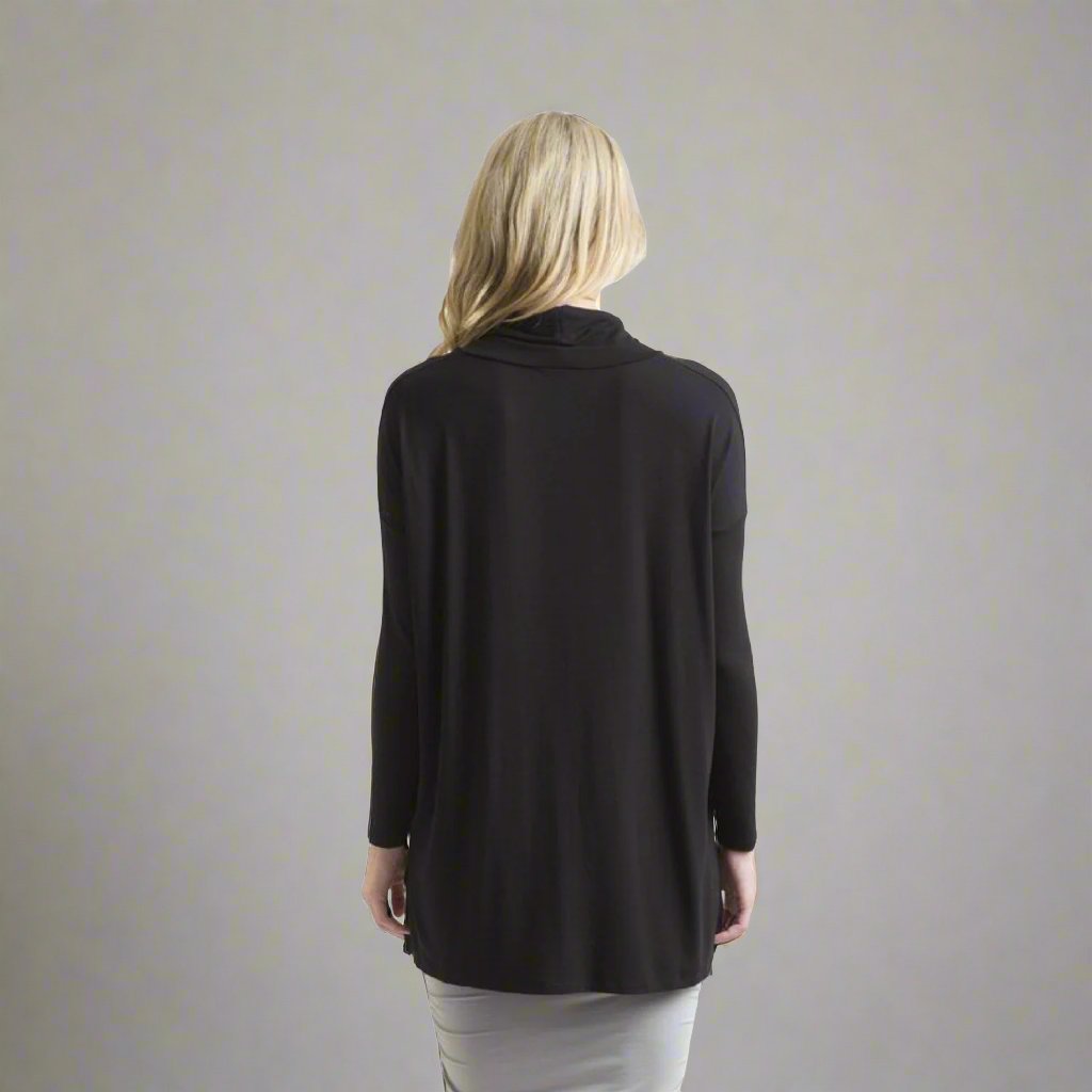 Women's Bamboo Rowena Cowl Tunic - Black