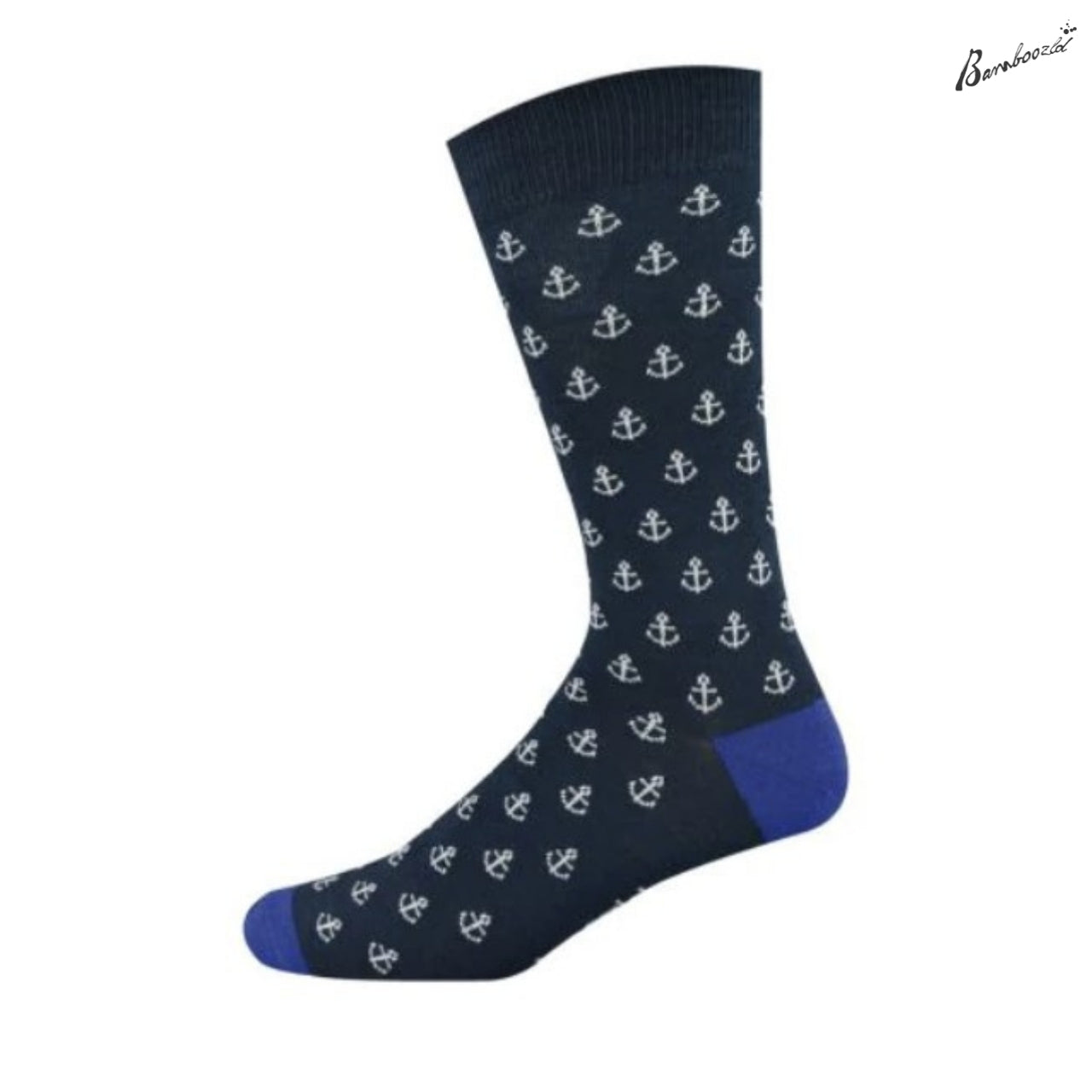 Bamboo Crew Sock - Anchors Away