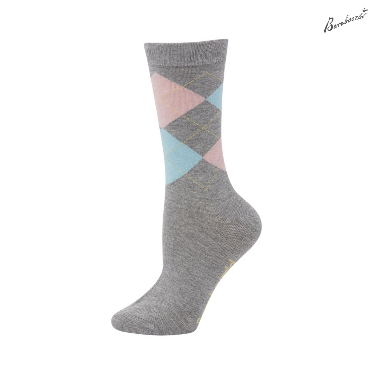 Bamboozld Business Socks - Argyle Grey Women's