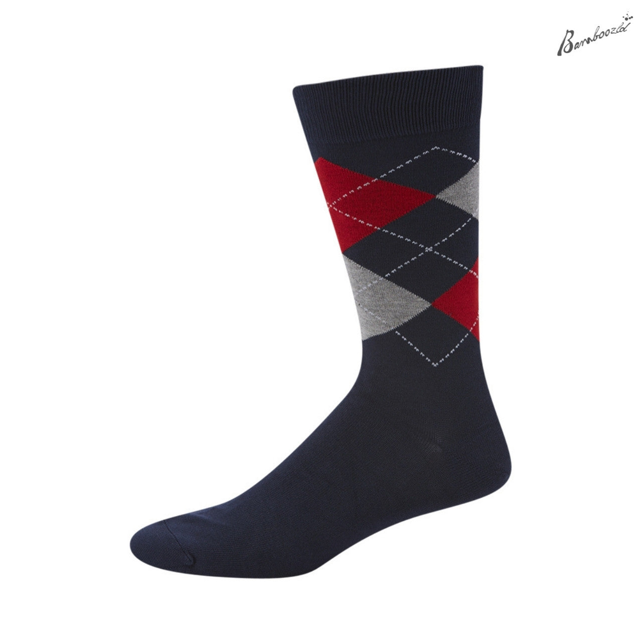 Bamboozld Business Socks -  Argyle Navy Men's