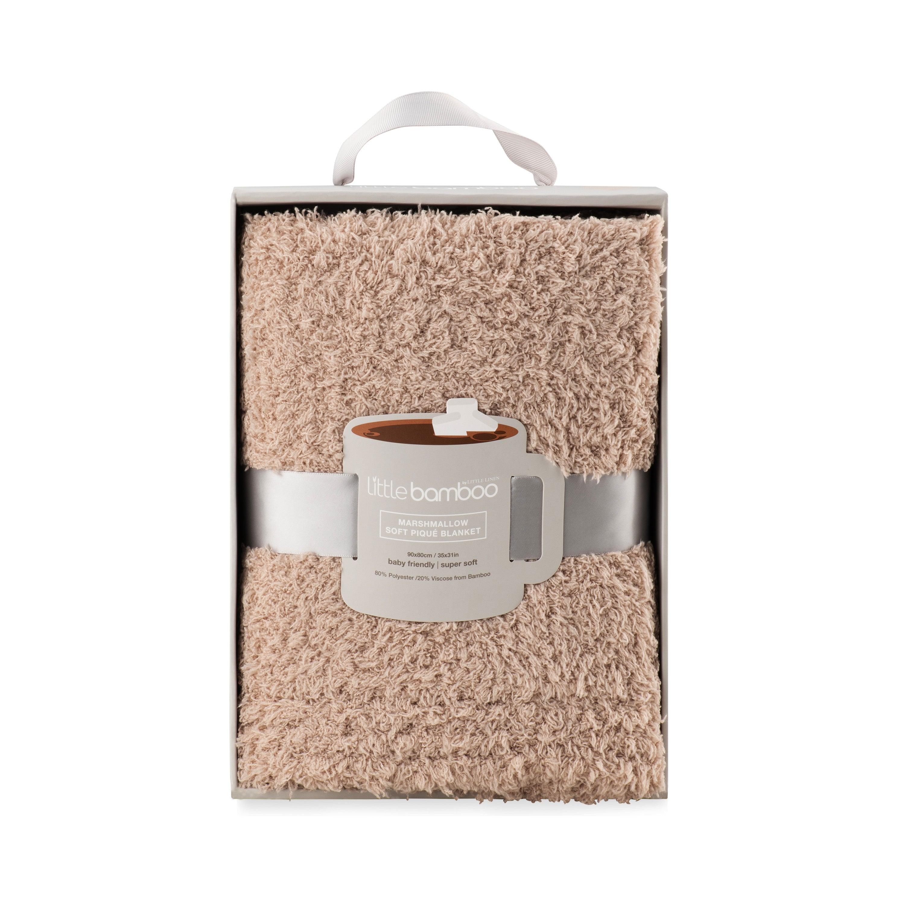 Little Bamboo Marshmallow Soft Pique Blanket