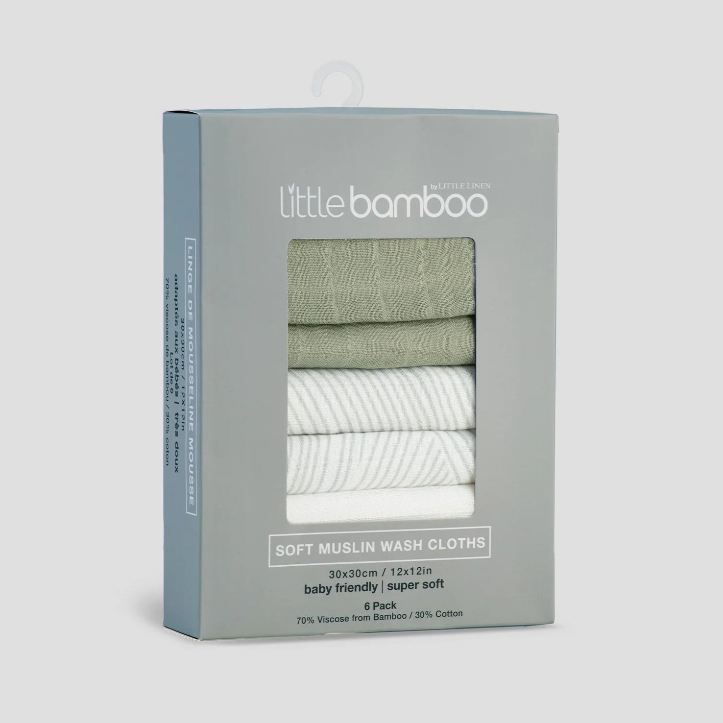 Little Bamboo Muslin Washers | 6-PACK