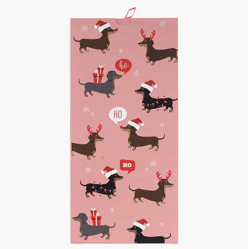 Bamboozld Sock Card - Ho Ho Ho Dash Pink