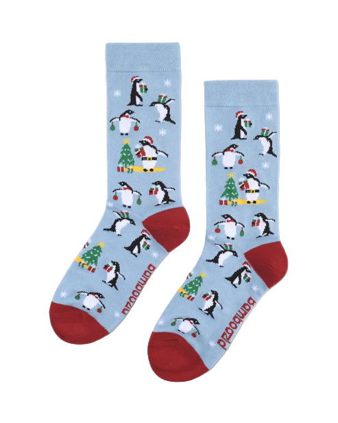 Bamboo Crew Sock - Chrissy Penguin