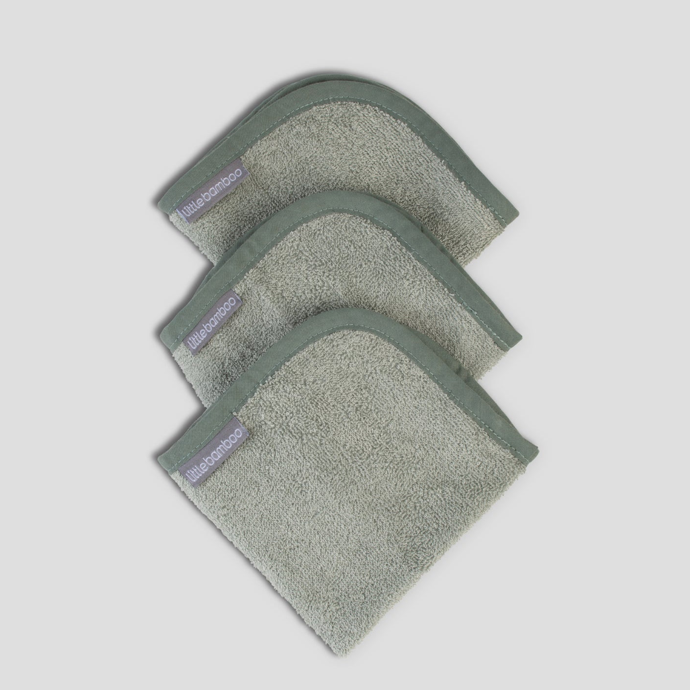 Little Bamboo Towelling Washers | 3-PACK