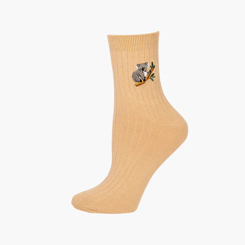 Women's Quarter Crew Sock - Koala