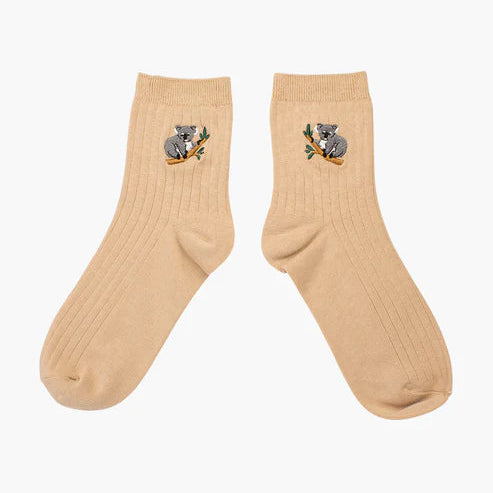 Women's Quarter Crew Sock - Koala