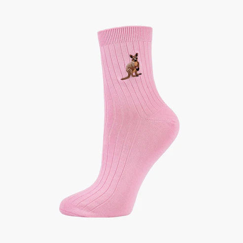 Women's Quarter Crew Sock - Rock Wallaby