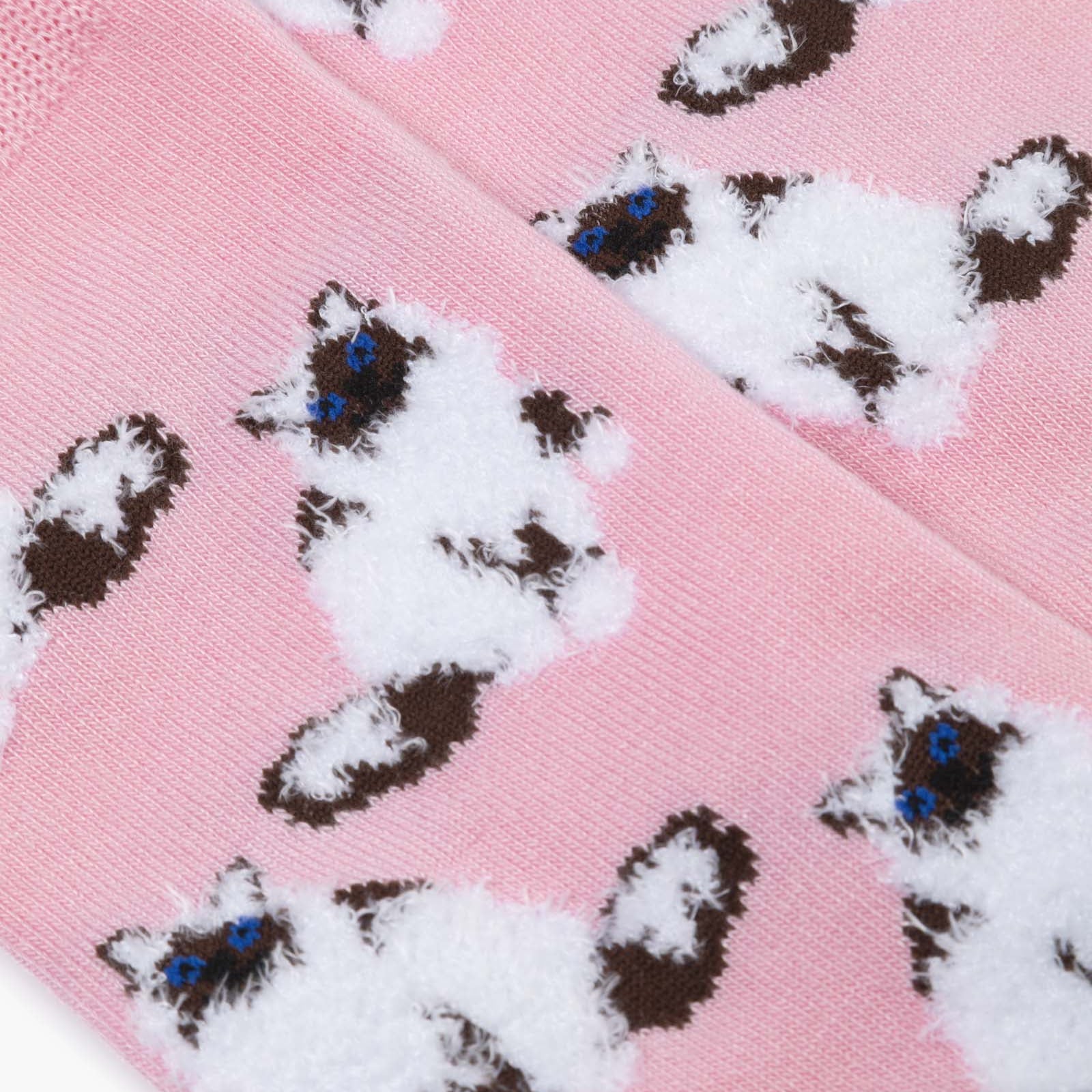 Bamboo Crew Sock - Fluffy Ragdoll Cat