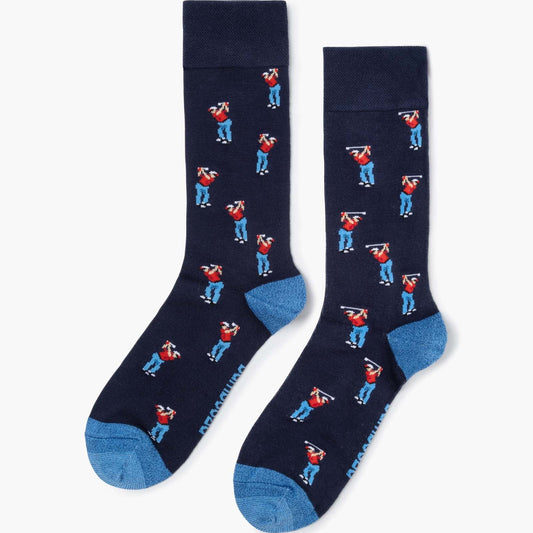 Bamboo Crew Sock - Golfer