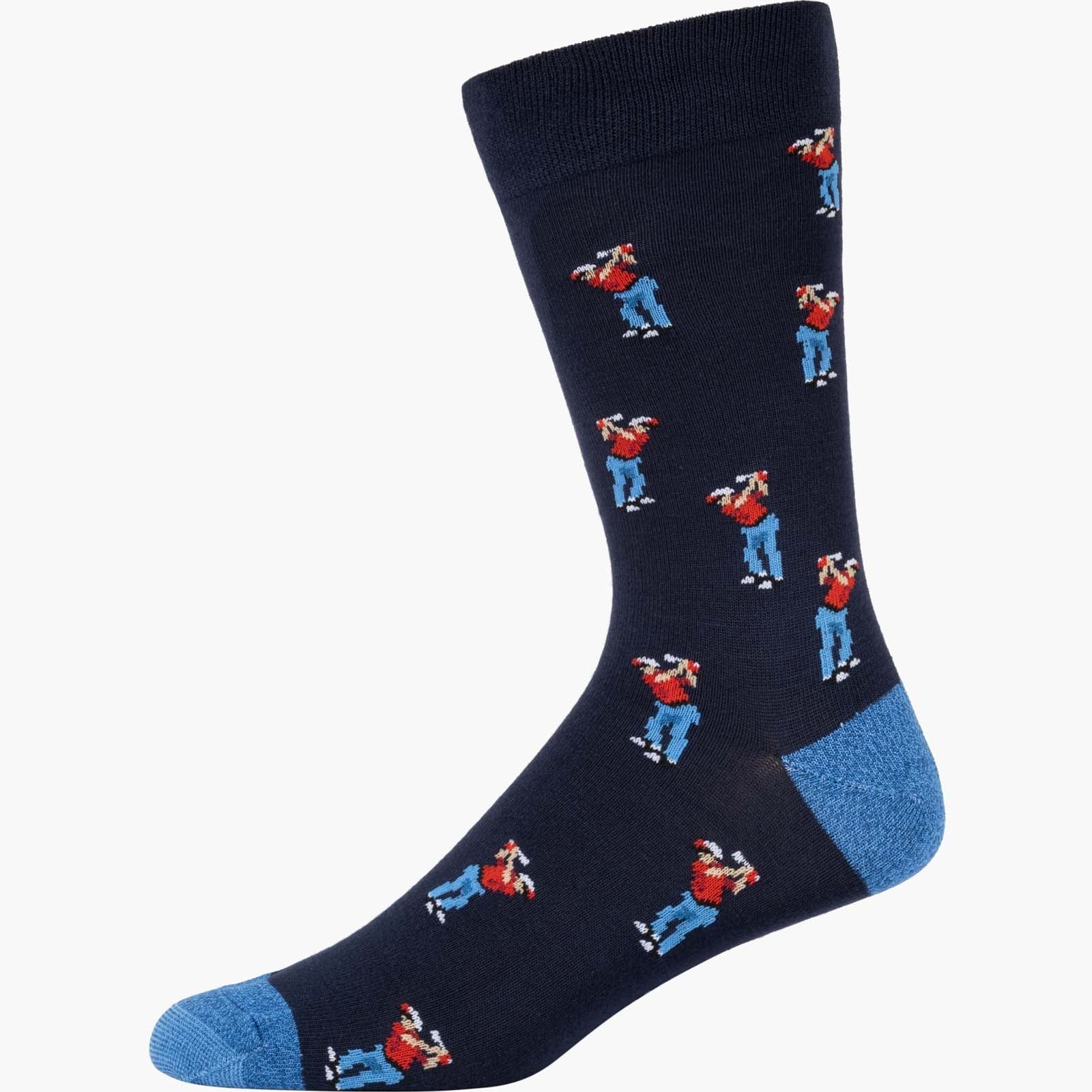 Bamboo Crew Sock - Golfer