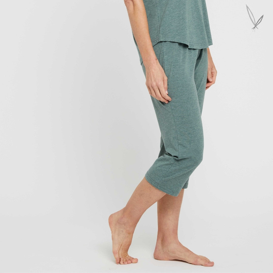 3/4 PJ Pants - Moss Green
