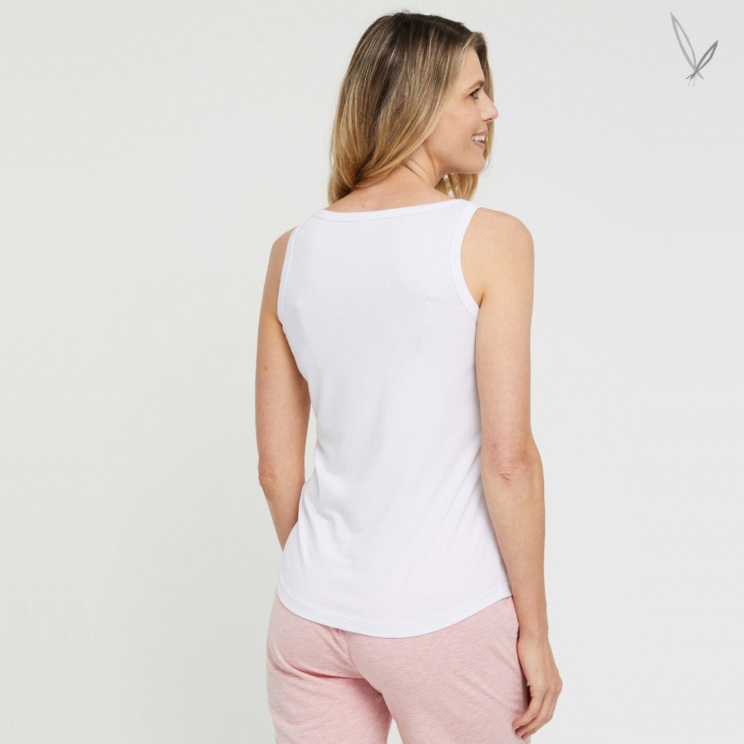 Henley Singlet - White