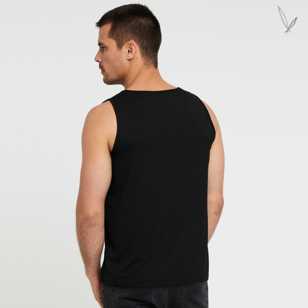 Men's Bamboo Singlet - Black