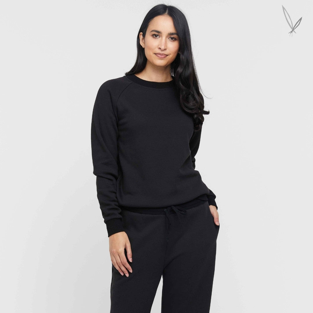 Women's Bamboo Raglan Top - Black