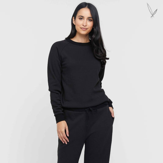 Women's Bamboo Raglan Top - Black