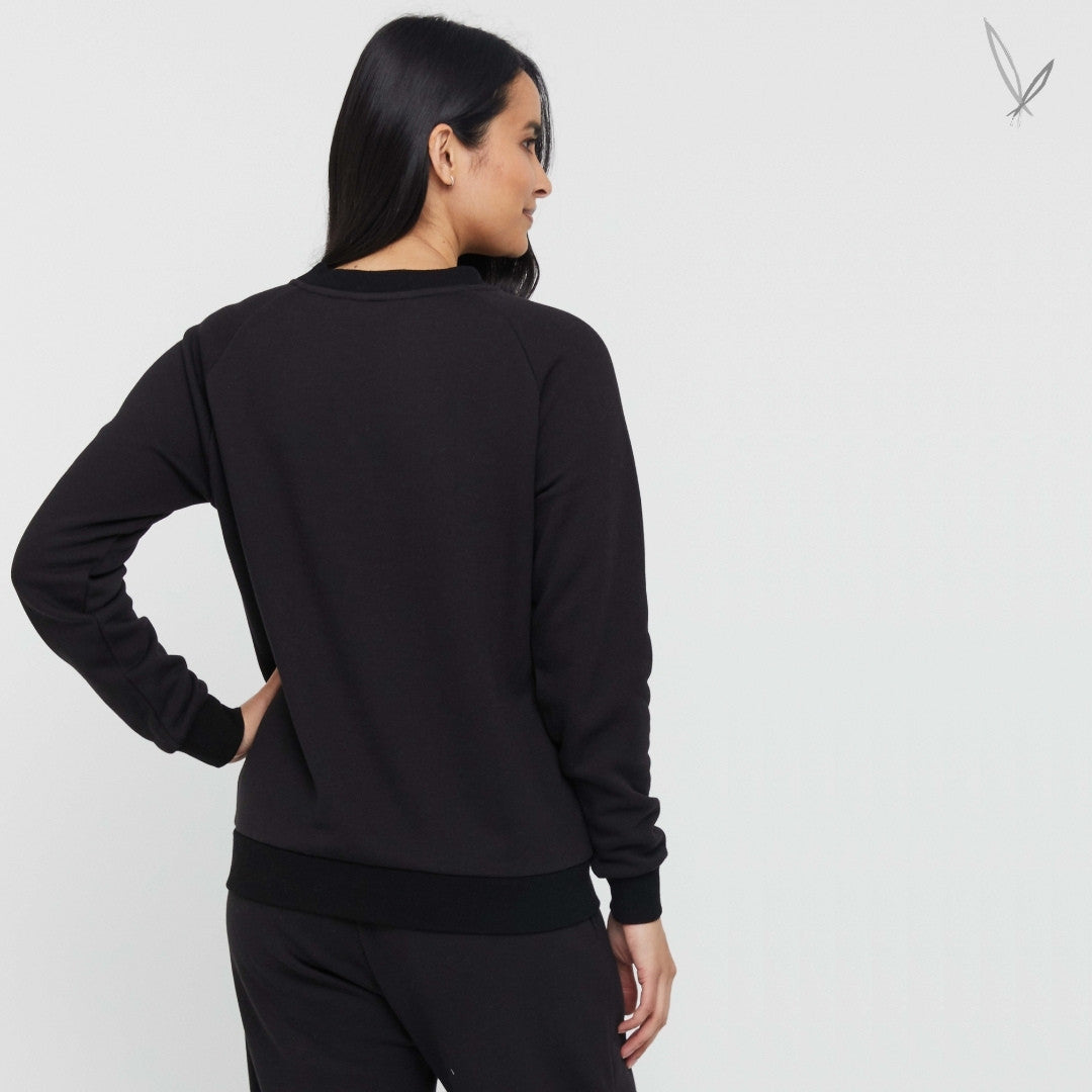 Women's Bamboo Raglan Top - Black