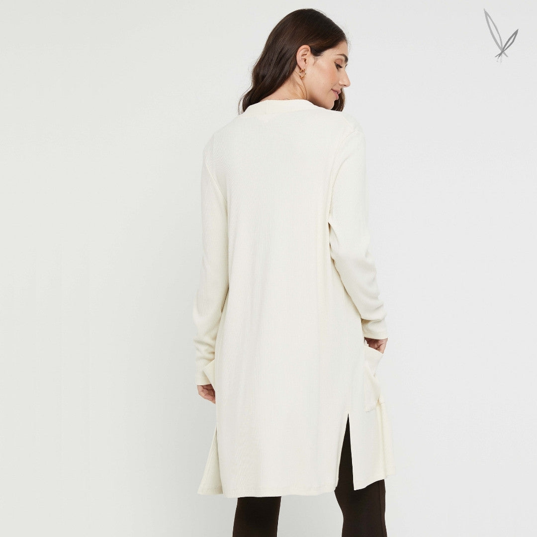 Ribbed Cardigan - Cream