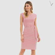 Shell Dress - Red and White Stripe
