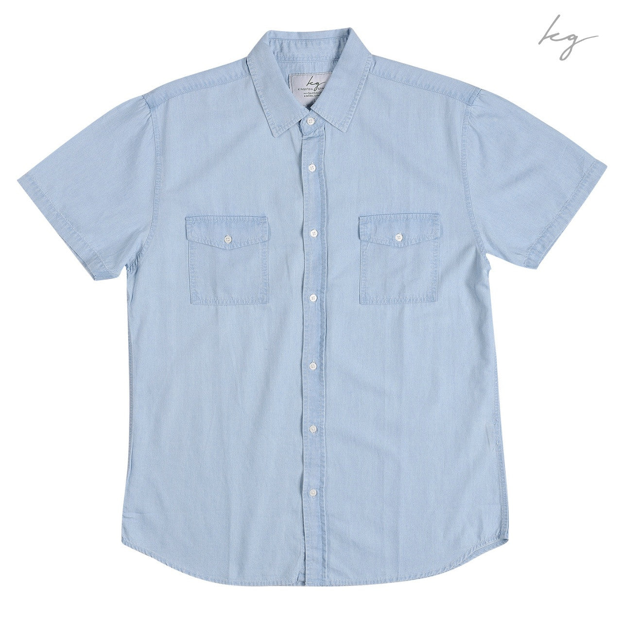 Men's Bamboo Denim Short Sleeve Shirt - Chambray