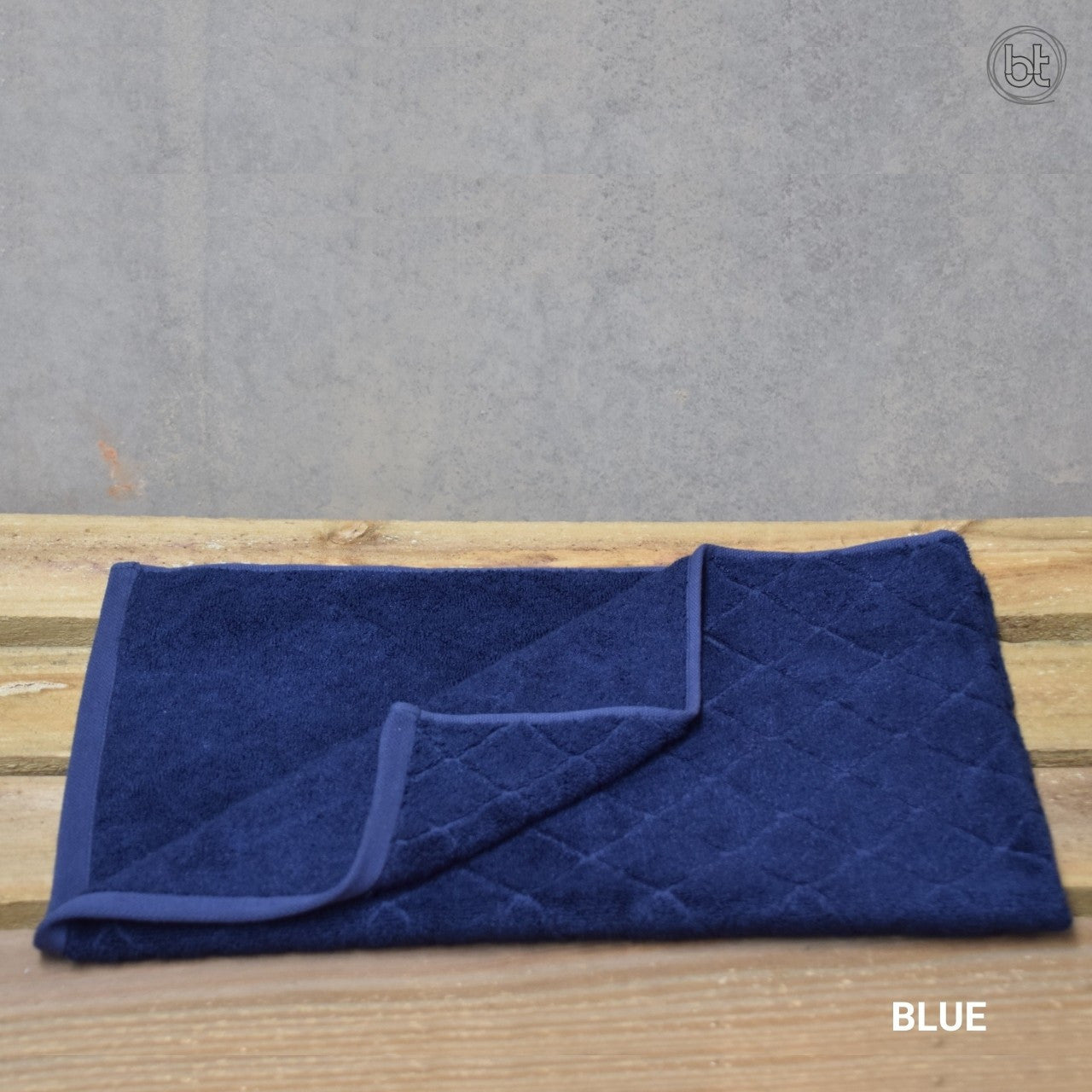 bt Bamboo Bath Mat - Blue