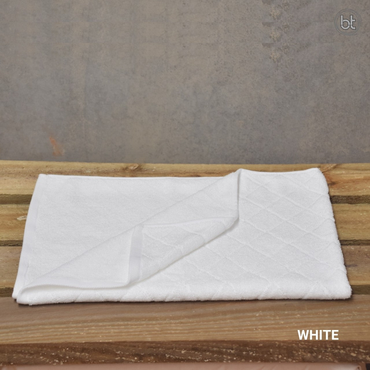 bt Bamboo Bath Mat - White