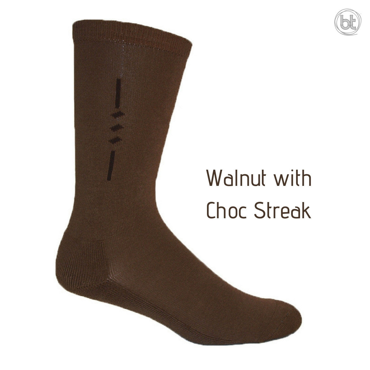Bamboo Business Socks - Walnut With Chocolate Streaks