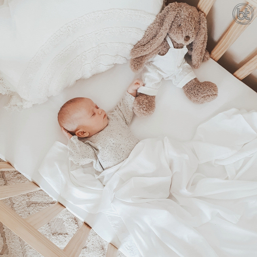 BT Bamboo Cot Sheets - White