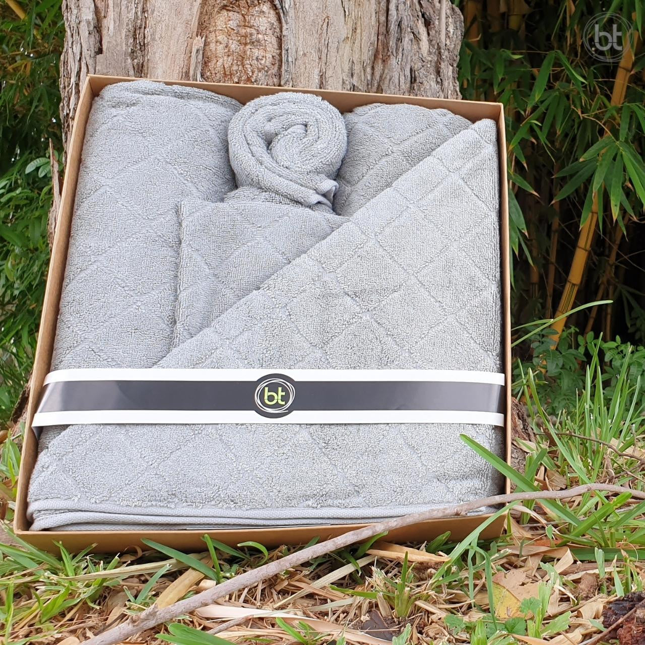 Couple Towel Gift Pack - Griffin Grey