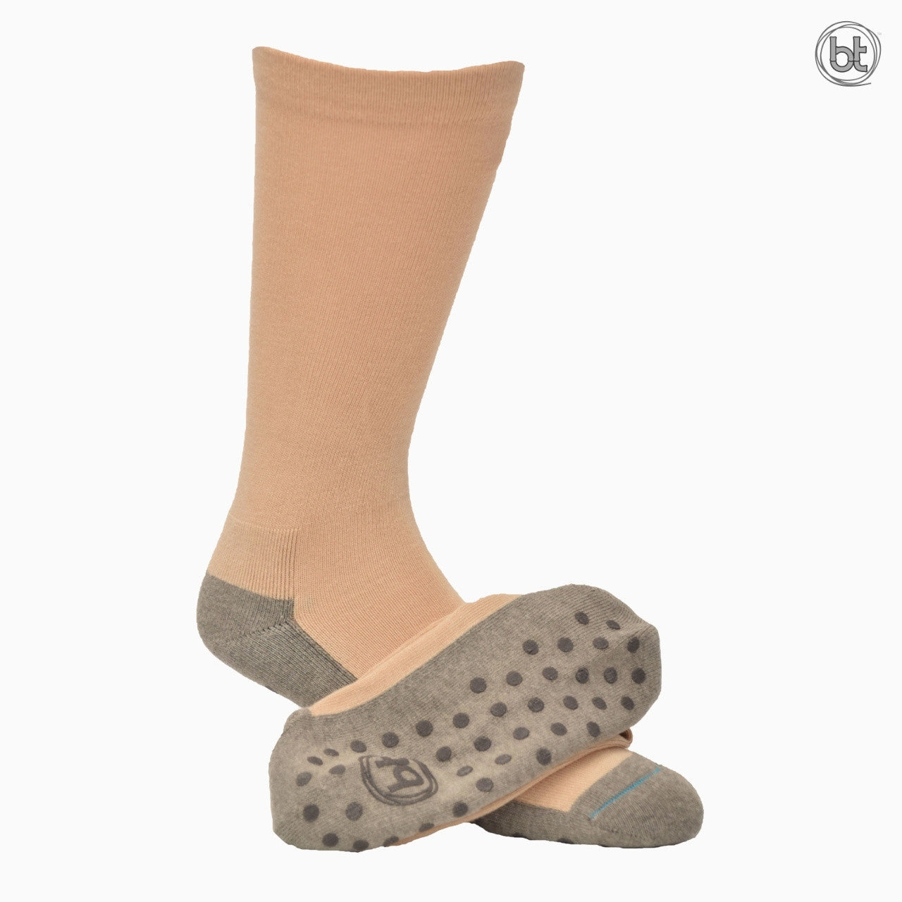Bamboo Health Socks Circulation - Nude and Grey