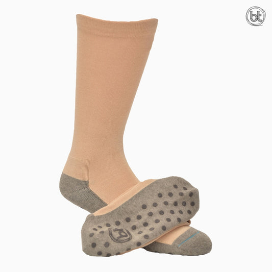 Bamboo Health Socks Circulation - Nude and Grey