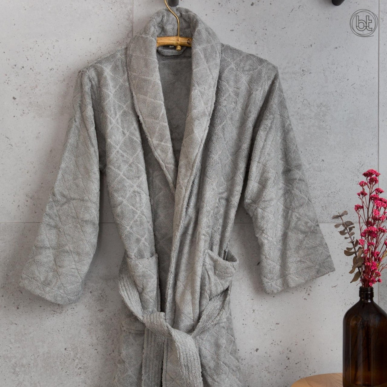 bt Bamboo Bath Robe - Grey