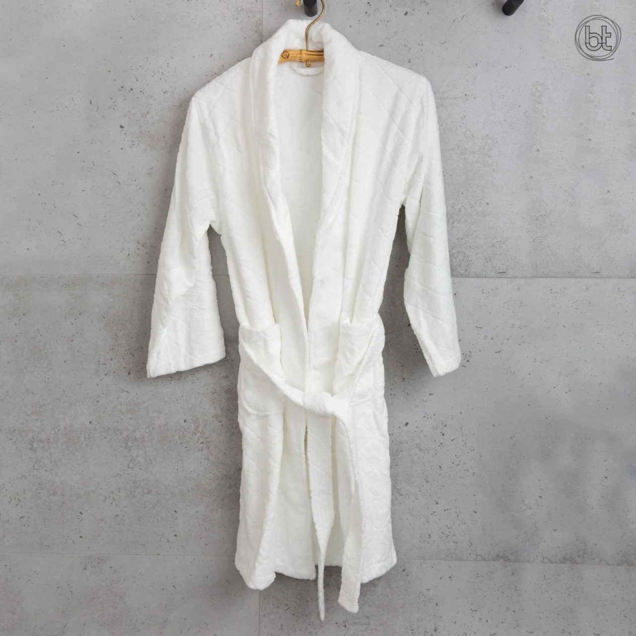 bt Bamboo Bath Robe - White