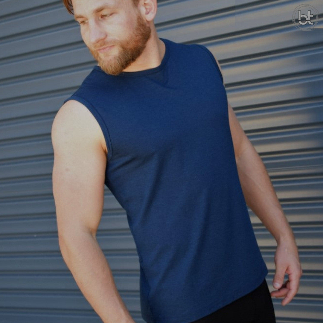 bt Men's Bamboo Sleeveless Tee - Navy