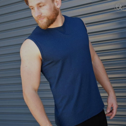 bt Men's Bamboo Sleeveless Tee - Navy