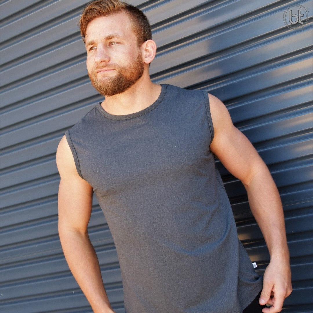 bt Men's Bamboo Sleeveless Tee - Slate