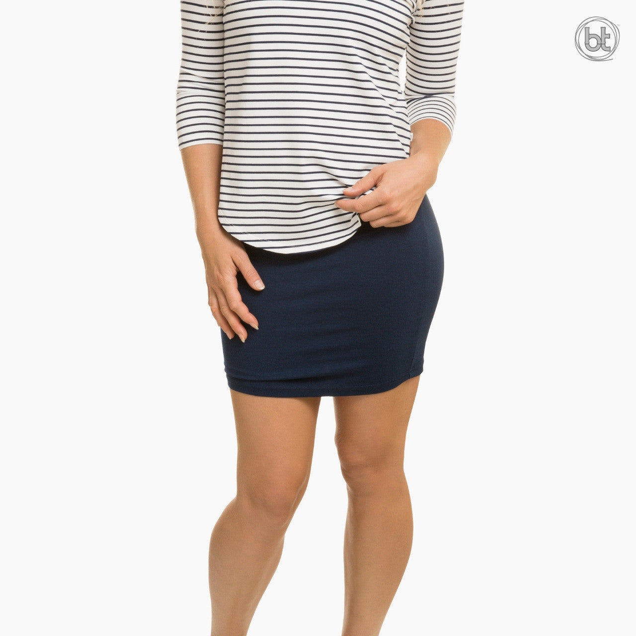 Women's Bamboo Short Tube Skirt - Navy