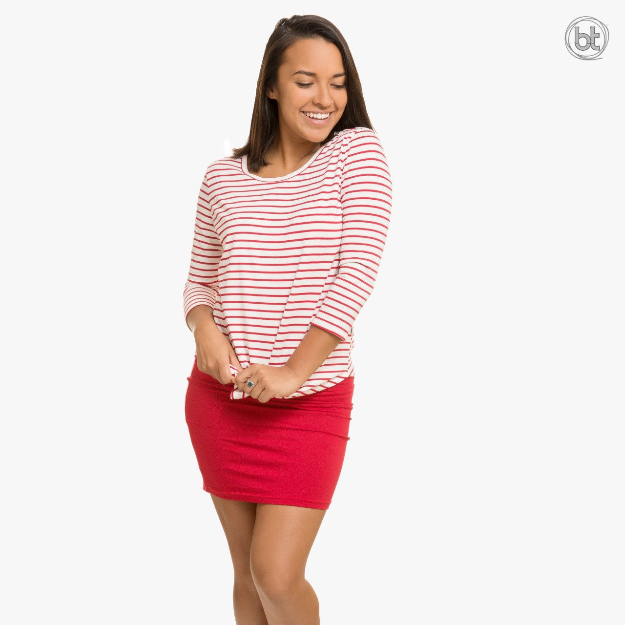 Women's Bamboo Short Tube Skirt - Red