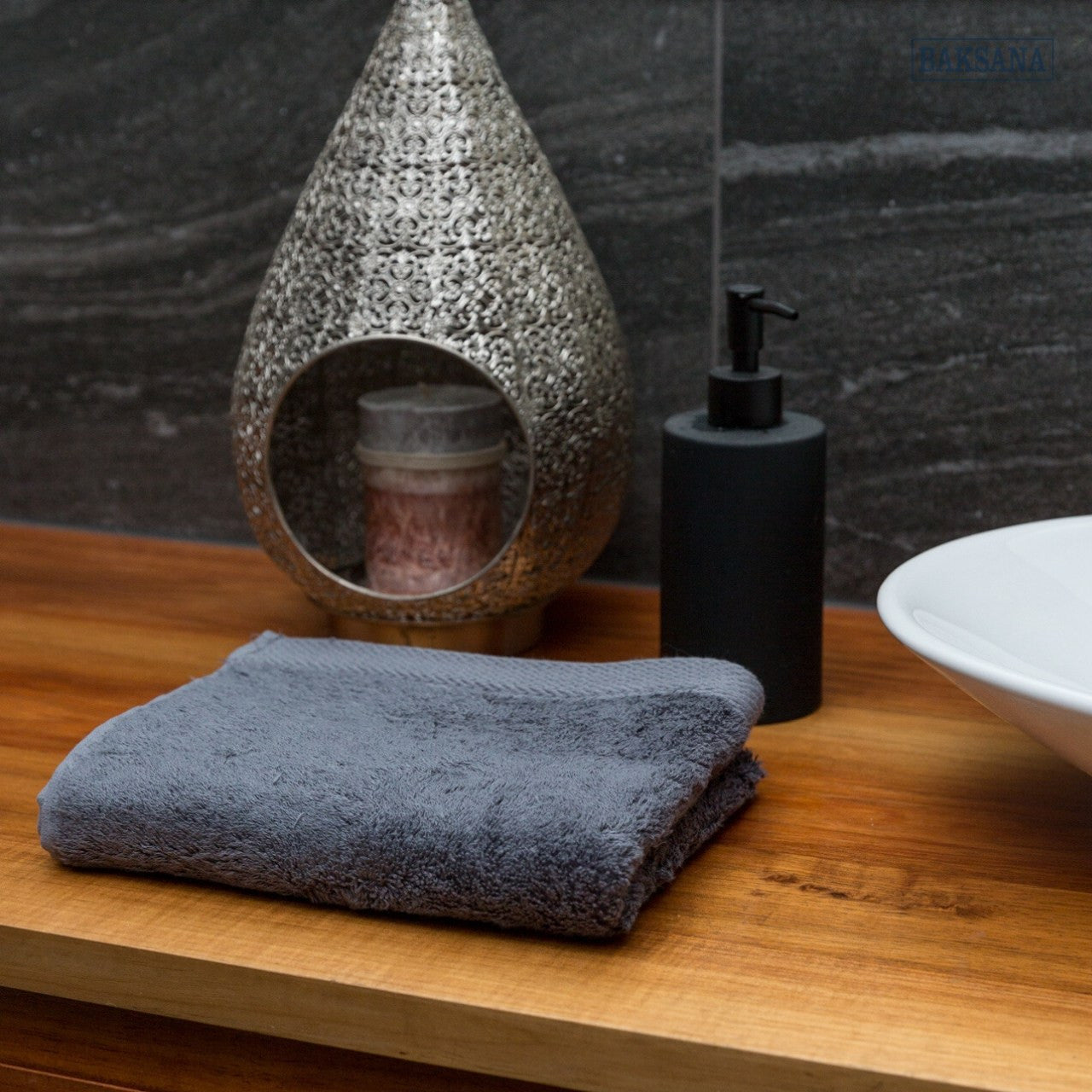Baksana Hand Towel | Charcoal