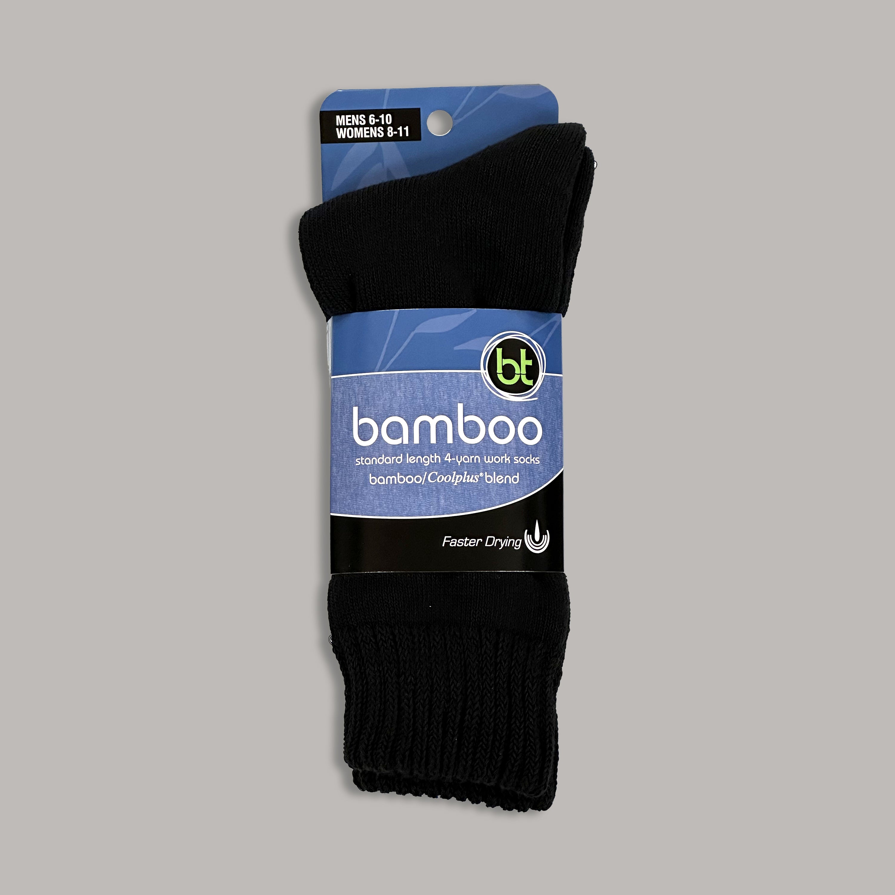 Bamboo Quick Dry Socks by Bamboo Textiles - Black pack
