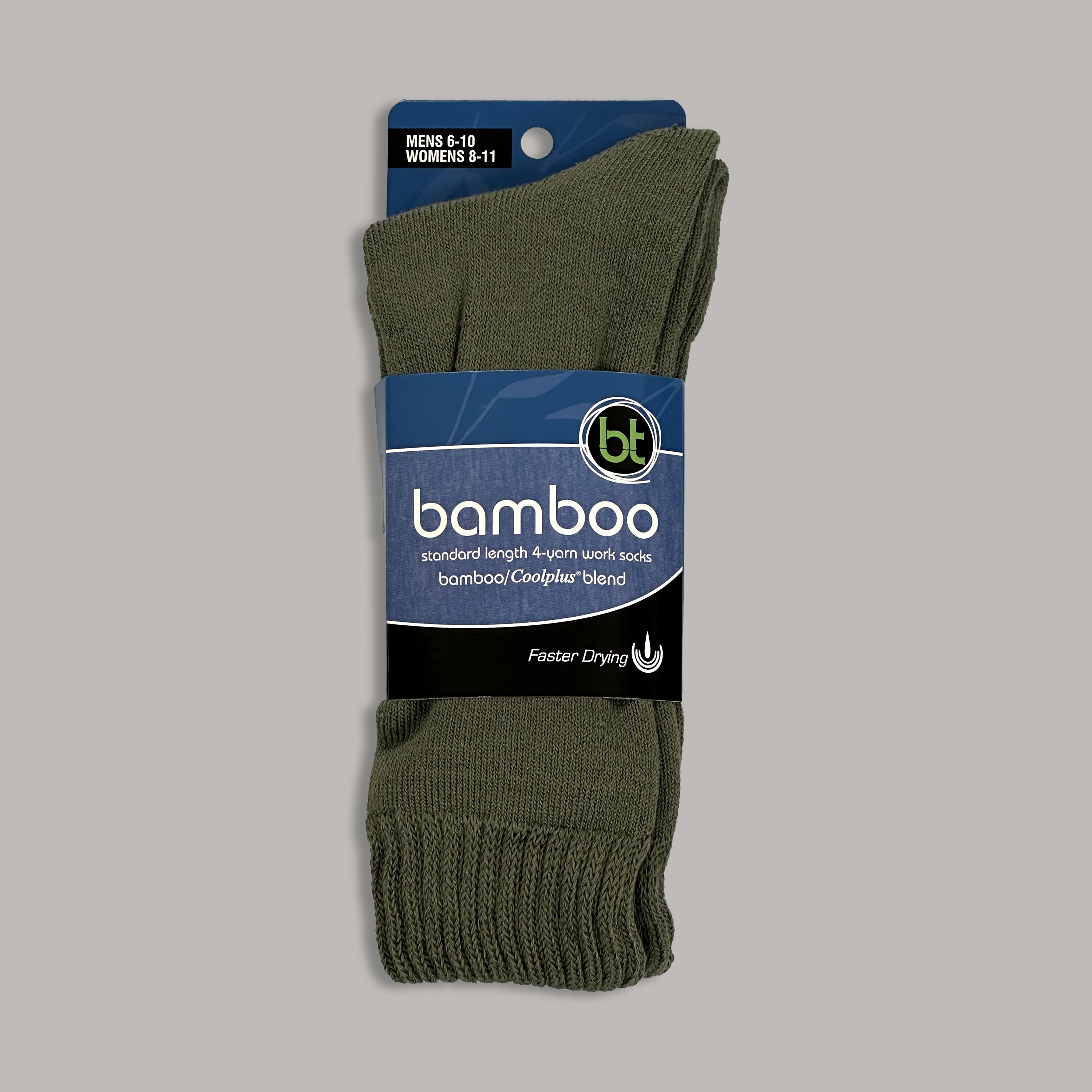 Bamboo Quick Dry Socks by Bamboo Textiles - Khaki Pack